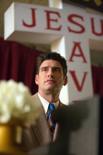 Billy Graham is played by his grandson, Will Graham, in "Unbroken: Path to Redemption."