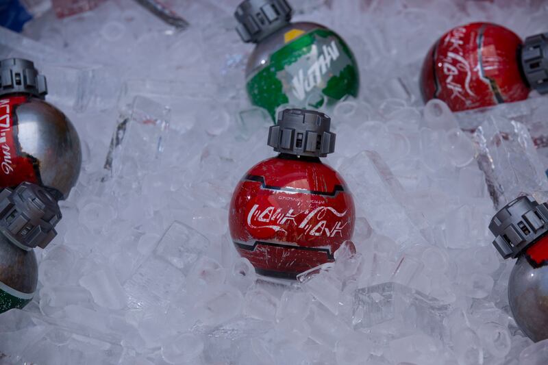 A product shot of the drinks made by the Coca-Cola Company for Disney.