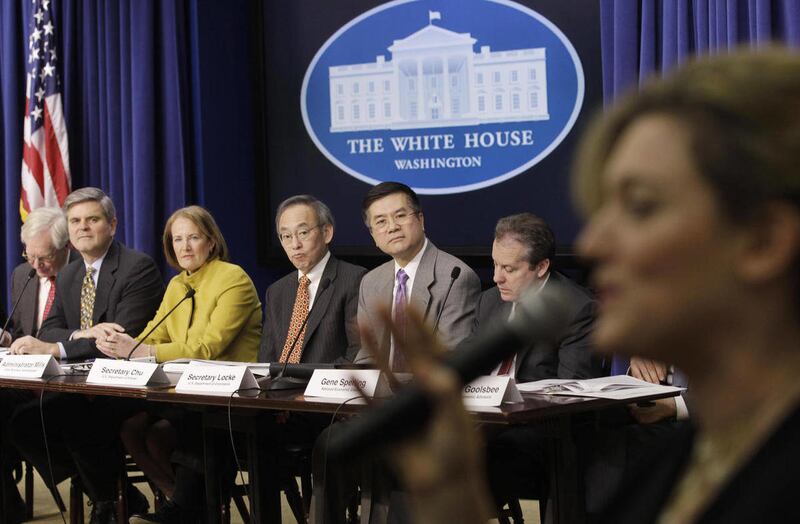 Entrepreneur Jennifer Zeszut from San Francisco, Calif., right, speaks during the launch of "Startup America," a national campaign promoting entrepreneurship with new initiatives to encourage private sector investment in job-creating startups and small fi