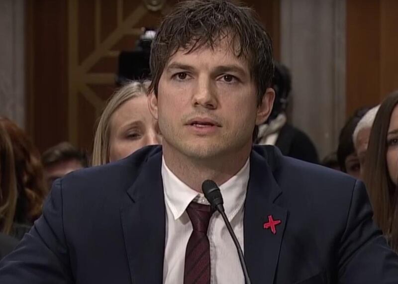 Ashton Kutcher addresses Congress