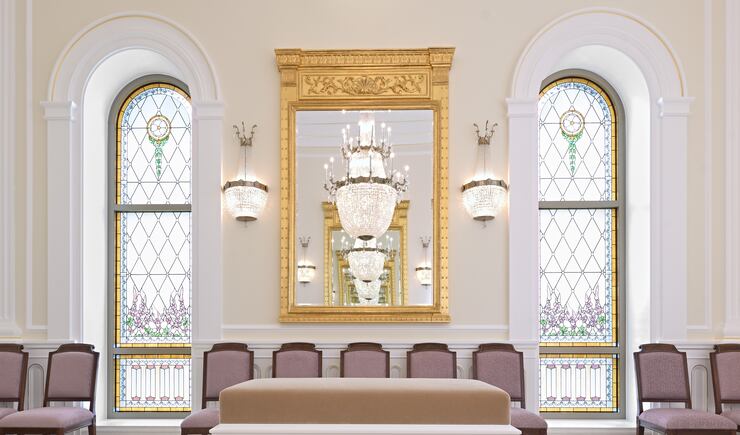 A sealing room in the Deseret Peak Utah Temple.