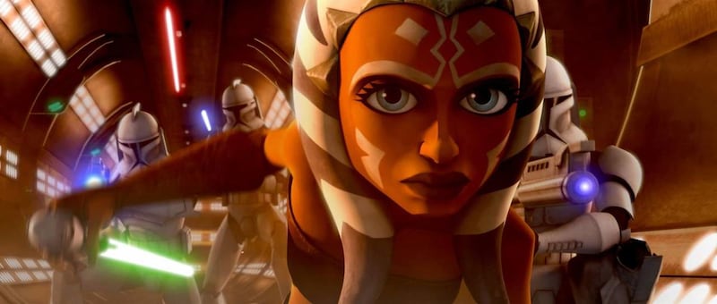 Ahsoka Tano, the young apprentice or padawan, of Anakin Skywalker in the animated series “Star Wars: The Clone Wars.”
