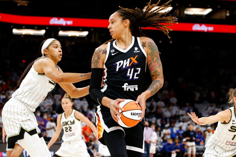 Phoenix Mercury center Brittney Griner in the WNBA Finals.