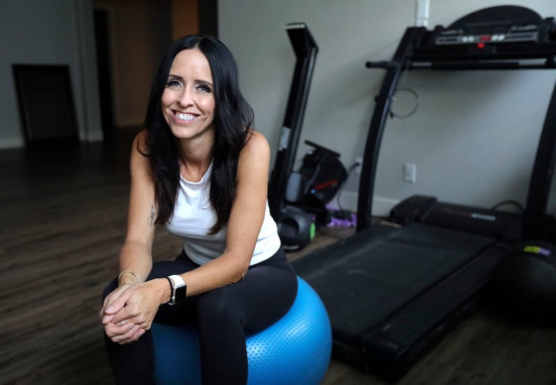 Angie Taylor poses for a portrait at her home in American Fork, Utah.