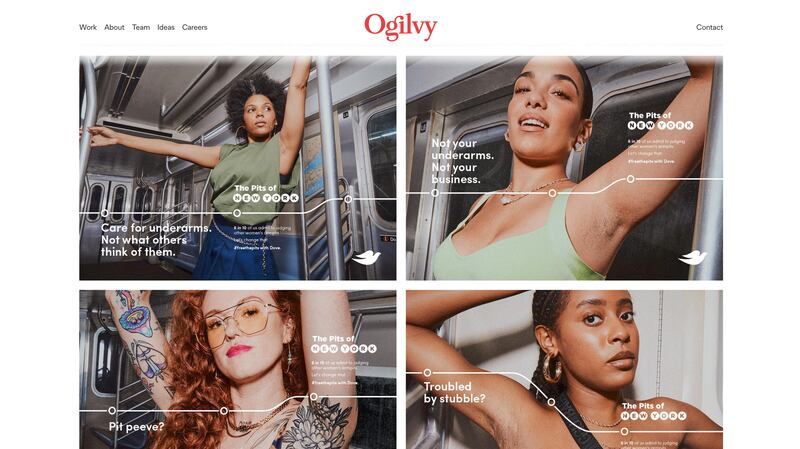 An ad campaign called “The Pits of New York” is pictured in this website screenshot on Sept. 5, 2023.