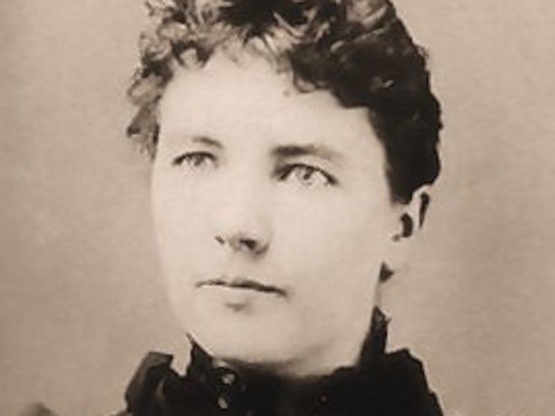 American writer Laura Ingalls Wilder is photographed circa 1885.