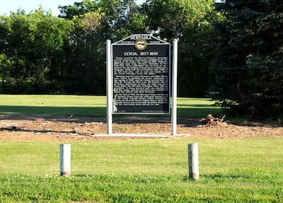 Site where Brigham Young and the pioneers camped near Genoa, Nebraska in April 1847.