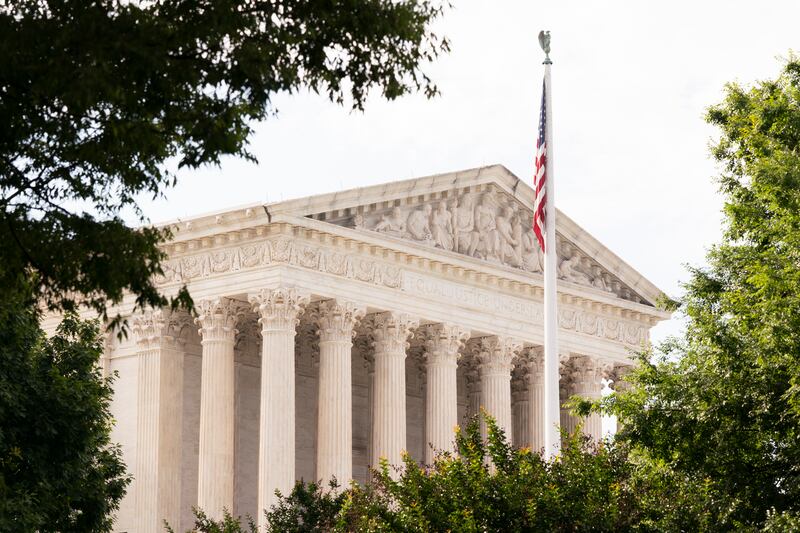 The U.S. Supreme Court Building is pictured.