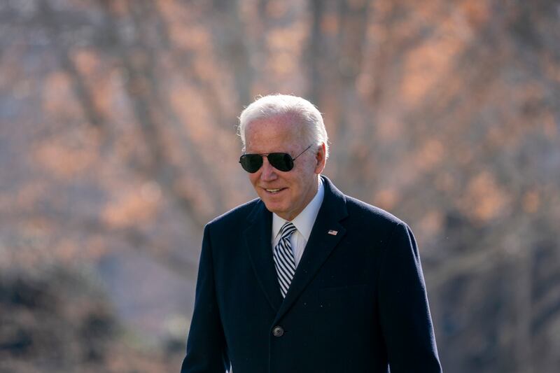 President Joe Biden arrives at the White House on Jan. 22, 2024, after returning from Rehoboth Beach, Del.