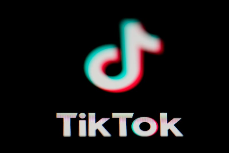 The icon for the video sharing TikTok app is seen on a smartphone, on Feb. 28, 2023.