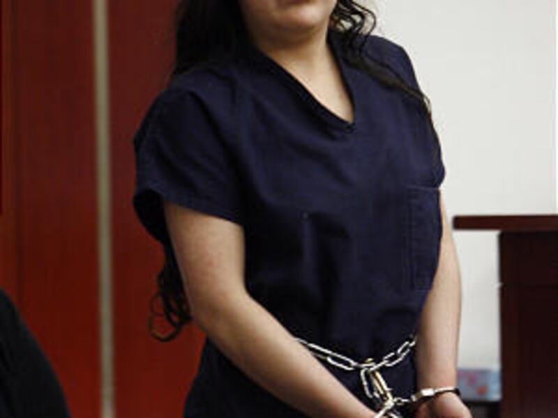 Mae Goodman Johnson appears at a sentencing hearing Friday for the shooting that killed 7-year-old Maria Menchaca.