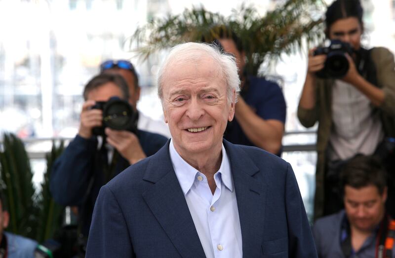 Michael Caine poses for photographers during a photo call for the film “Youth,” at the 68th international film festival, Cannes.