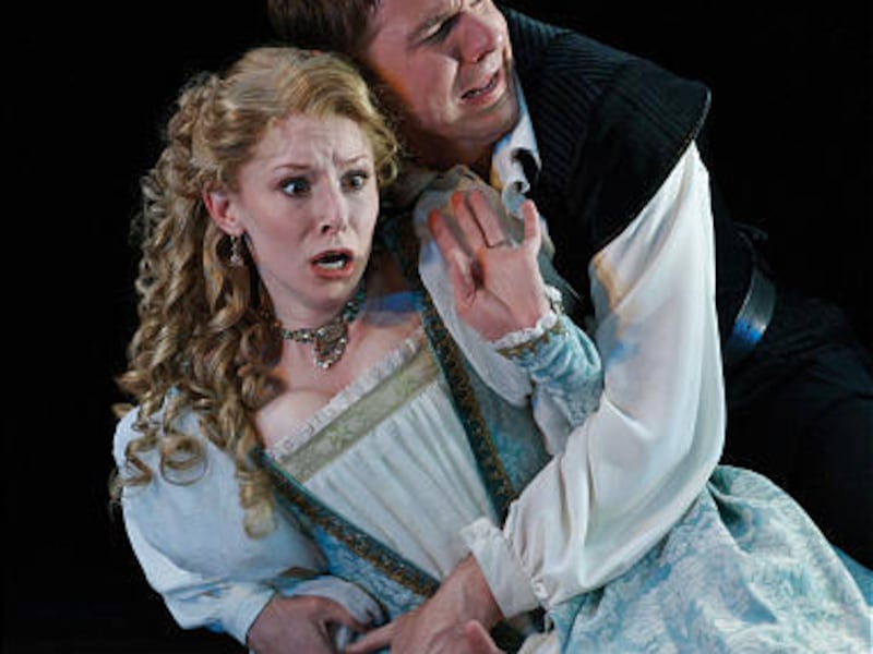 Emily Trask is Ophelia opposite Brain Vaughn in the Utah Shakespearean Festival's 2006 "Hamlet." He plays Cyrano there this year.