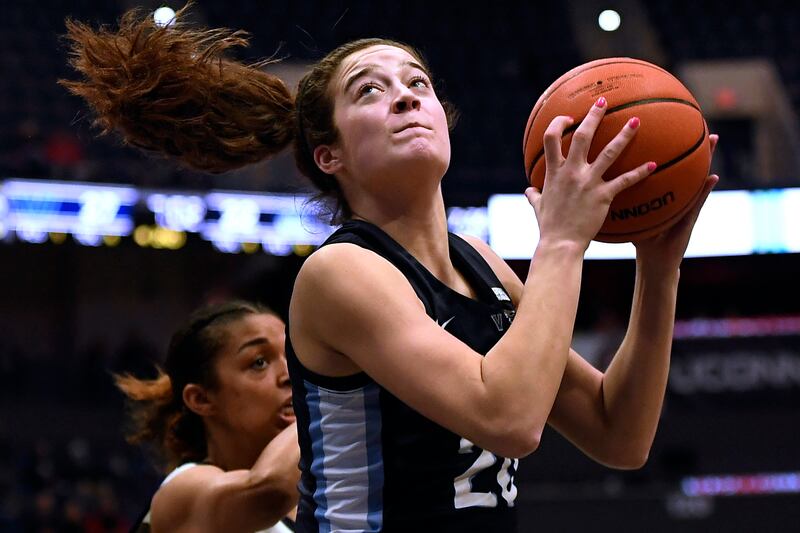 Villanova’s Maddy Siegrist, the Big East’s women’s basketball player of the year, and the Wildcats face BYU in the first round of the women’s NCAA Tournament.