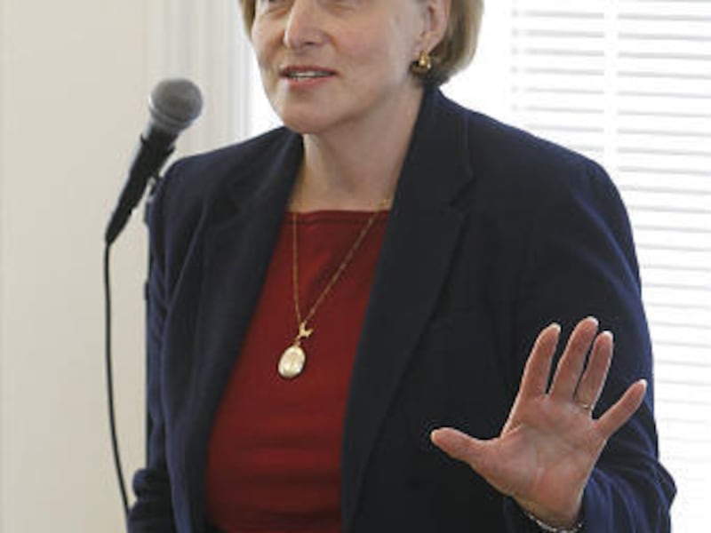 Claralyn Hill announces her candidacy for the Utah state Legislature on Tuesday. Hill is running against Rep. Chris Herrod.