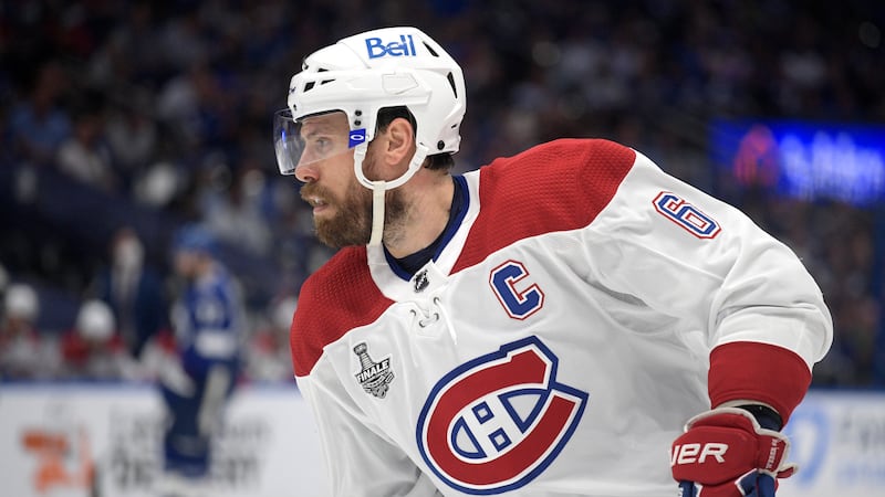 Montreal Canadiens defenseman Shea Weber skates during Game 5 of the hockey Stanley Cup finals series against the Tampa Bay Lightning, Wednesday, July 7, 2021, in Tampa, Fla.