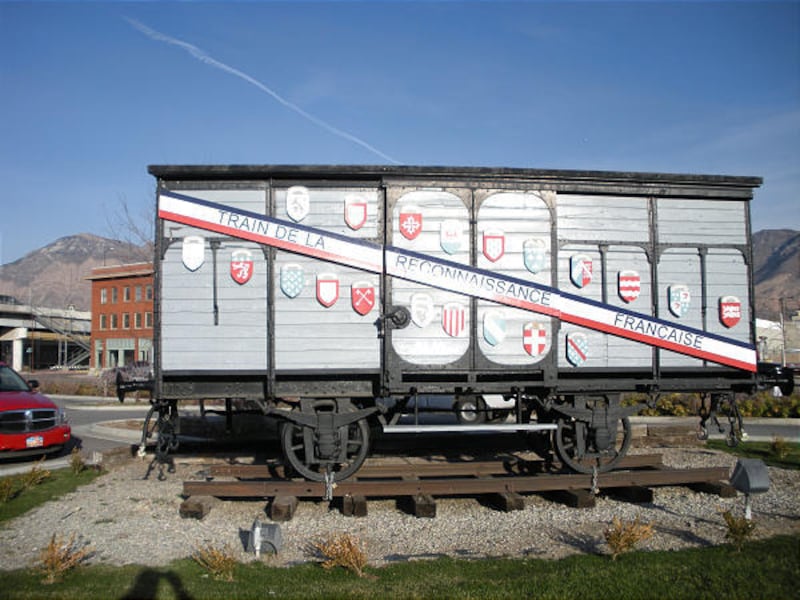 The French "Gratitude" Train at Union Station is one of 49 given to U.S. states by France in 1949.