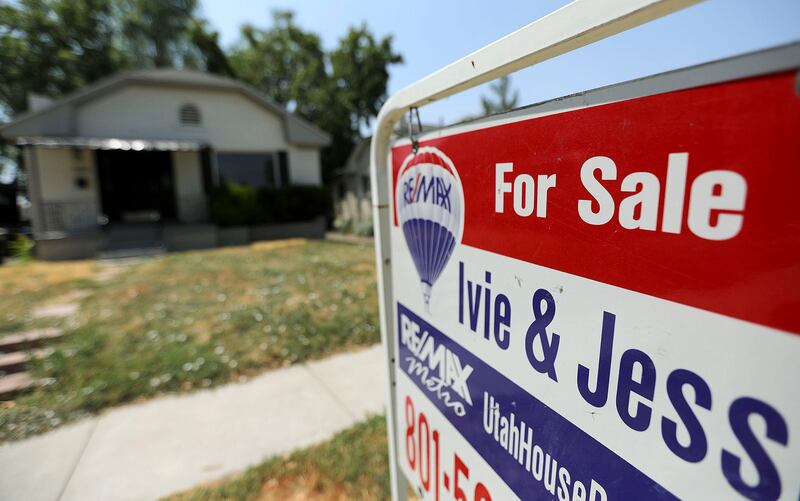 A “For sale” sign is pictured in Utah.