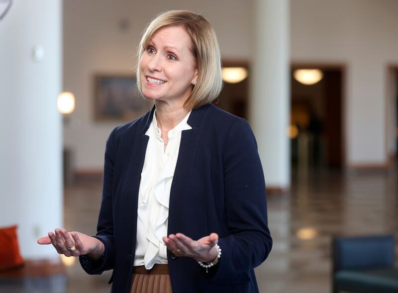 Sister Amy Wright, first counselor in the Primary general presidency, is seen talking about Latter-day Saint missionary efforts.