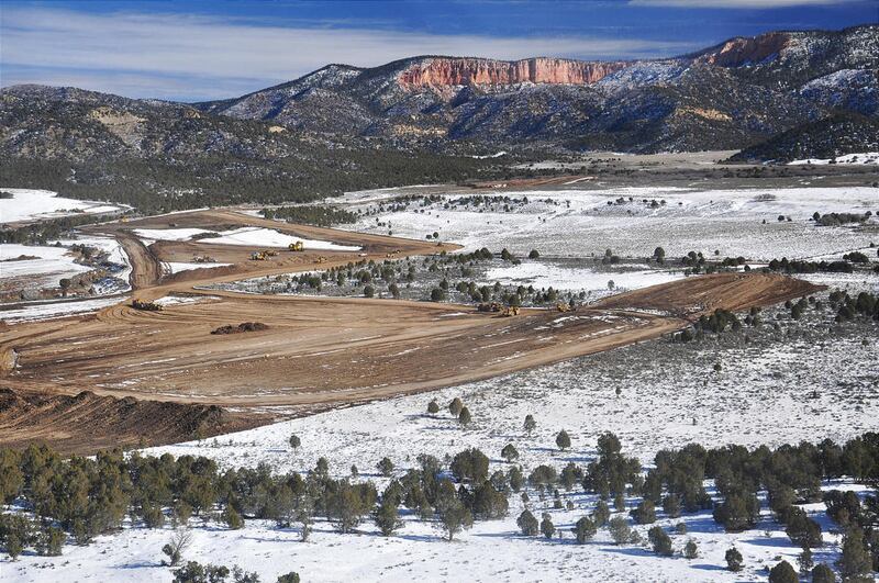 This image provided by the Southern Utah Wilderness Alliance shows a strip mine near Alton, near Utah's Bryce Canyon National Park. The Sierra Club is threatening another lawsuit in a so-far futile effort to defeat Utah and federal approvals for this vast
