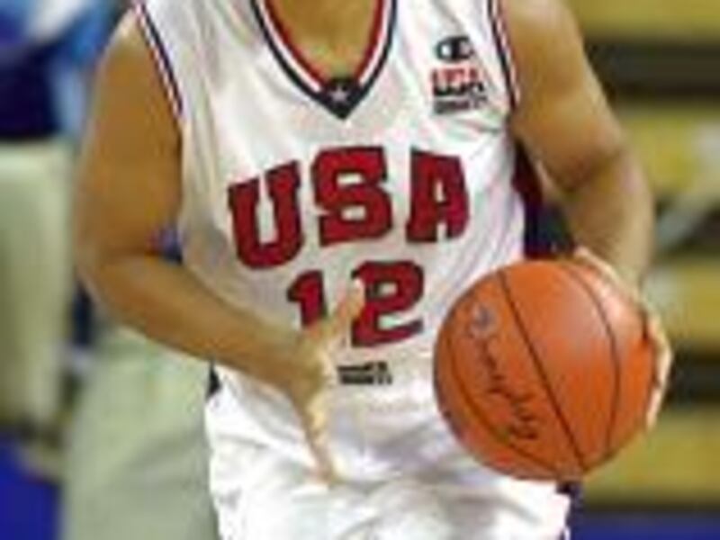 Natalie Williams drives to the basket for the U.S. women's basketball team in Sydney.