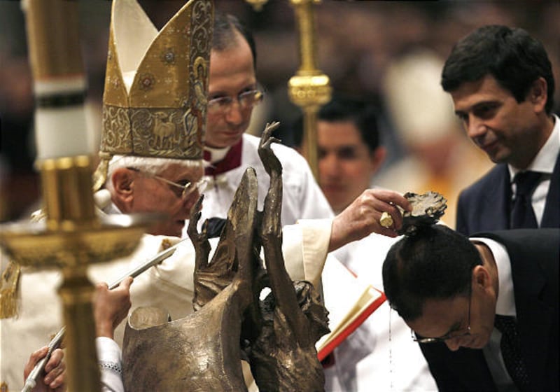 Magdi Allam, Italy's most prominent Muslim commentator, is baptized by Pope Benedict XVI during Easter vigil Mass. Allam has long spoken out against Islamic fanaticism.