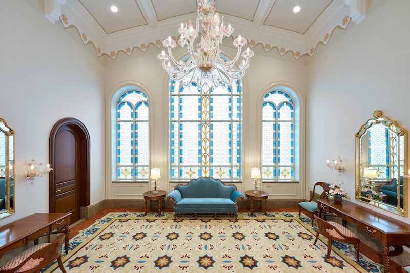 The bride's room of the Yorba Linda California Temple.