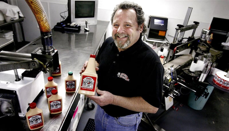 Mike Thompson, the founder/owner of "Some Dude's Fry Sauce," operates out of a nondescript Salt Lake warehouse.