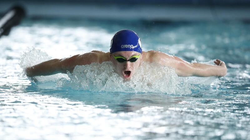 Brad Prolo competes in a meet against Utah earlier in the season. Prolo was named the MPSF Freshman Swimmer of the Year.