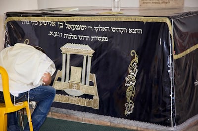 The cenotaph of Ishmael, with a representation of the Jerusalem Temple, where Ishmael served as the last high priest.