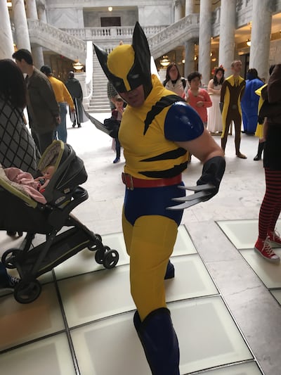 Jake Putnam dressed up as Wolverine from "X-Men" for a FanX Salt Lake Comic Convention press conference on April 11, 2018.