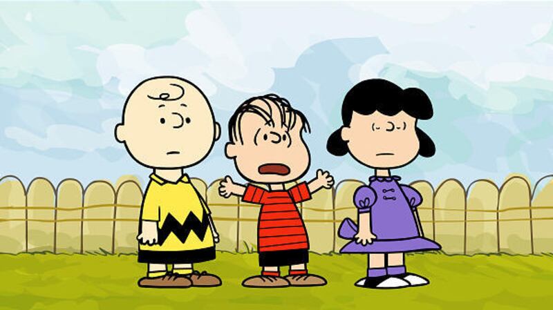 Charlie Brown, left, Linus and Lucy in one of 20 new episodes of "Peanuts" created for the Web.