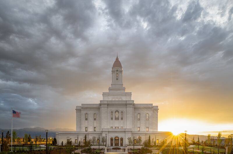 The Deseret Peak Utah Temple.