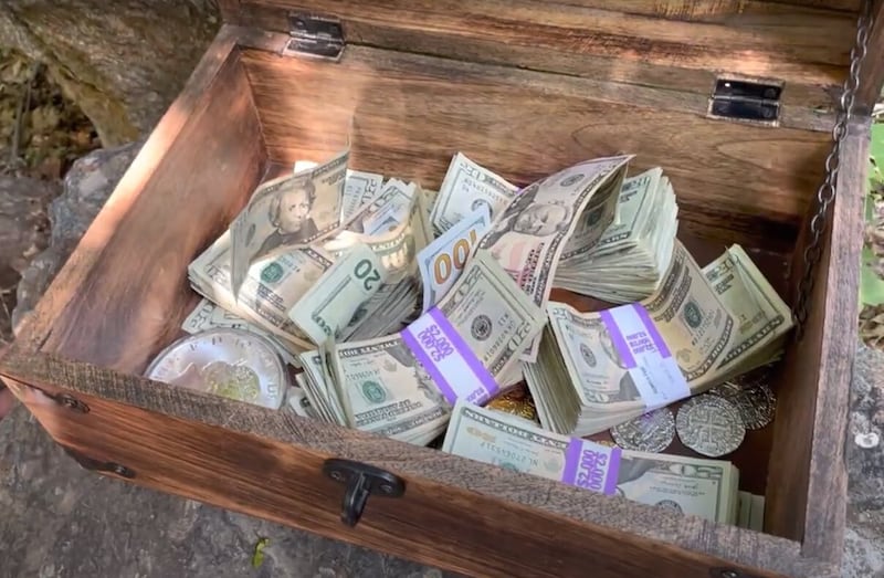 Andy Swanger found a treasure chest with $10,000 inside that had been hidden in the mountains along the Wasatch Front.