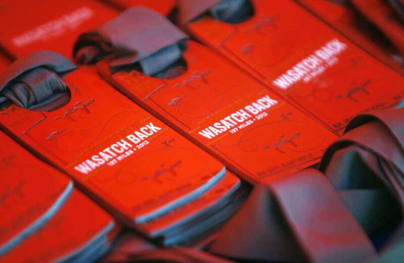 Medals at the finish line of the Ragnar Relay at Park City High School in Park City on Saturday, June 16, 2012. A Park City man died Friday, June 19, 2015, after he collapsed during the Ragnar race.