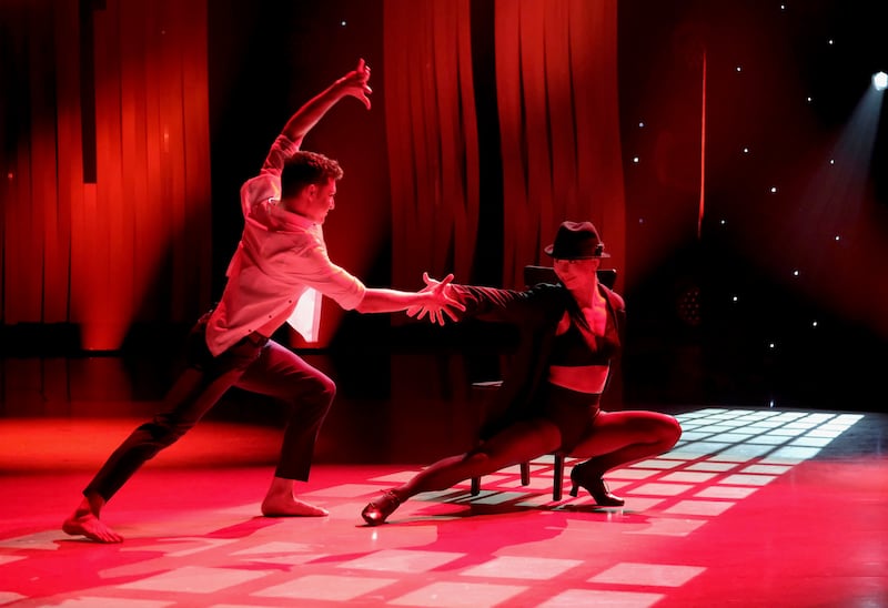 “So You Think You Can Dance” Top 10 to 8: Top 10 contestants Madison Jordan (R) and Ezra Sosa (L) perform a jazz routine to “You Can Leave Your Hat On,” choreographed by Ray Leeper on “So You Think You Can Dance,” which aired Monday, Aug. 19.
