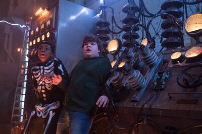 Caleel Harris and Jeremy Ray Taylor in “Goosebumps 2: Haunted Halloween."