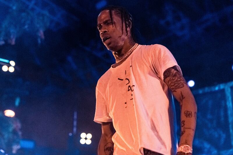 Travis Scott performs at Coachella on Friday, April, 21, 2017, in Indio, California.