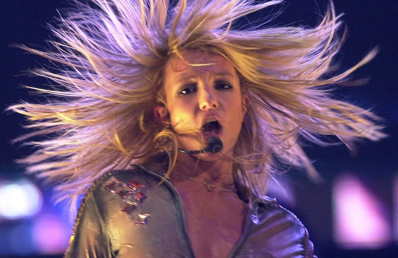 Britney Spears performs in concert in Buffalo, New York.
