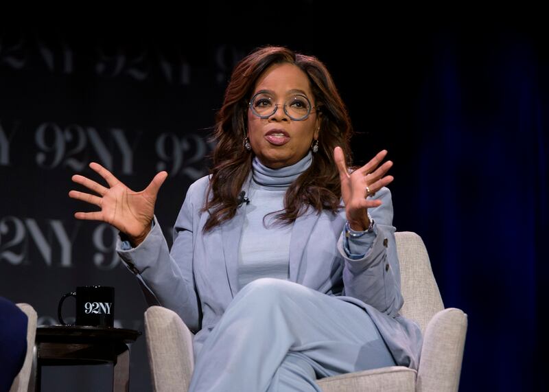 Oprah Winfrey discusses her new book “Building the Life You Want: The Art and Science of Getting Happier” on Sept. 12, 2023.