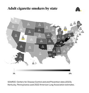 cigarette smokers by state Which states have the most smokers? – Deseret News