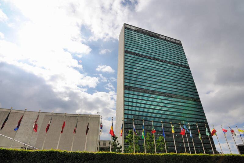 The United Nations building in Manhattan is the official headquarters of the UN since 1952. June 17, 2010 in New York, NY.