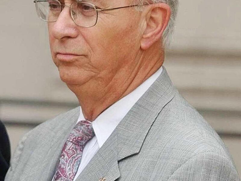 FILE -- In an Aug. 16, 2004 file photo state Sen. Alex DeCroce, R-Morris, is seen during a news conference at the Statehouse in Trenton, N.J. DeCroce died Monday Jan. 9, 2012, died at the Statehouse on the final day of the current legislative session.