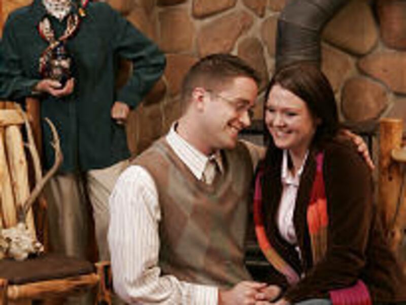 Claudine Booth, left, Ryan Rodebaugh and Jolene Sayers star in "Ghost of a Chance."