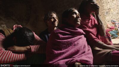 “Period. End of Sentence.” follows a group of ambitious young women in India's Hapur district who are trying to market a sanitary napkin to a population that has barely heard of them.