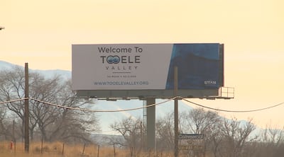 A new billboard in Tooele, Thursday, Dec. 20, 2018, welcomes visitors to the area. Tooele County is hoping a new tourism campaign called "So Much. So Close" will attract more people to the Tooele Valley.