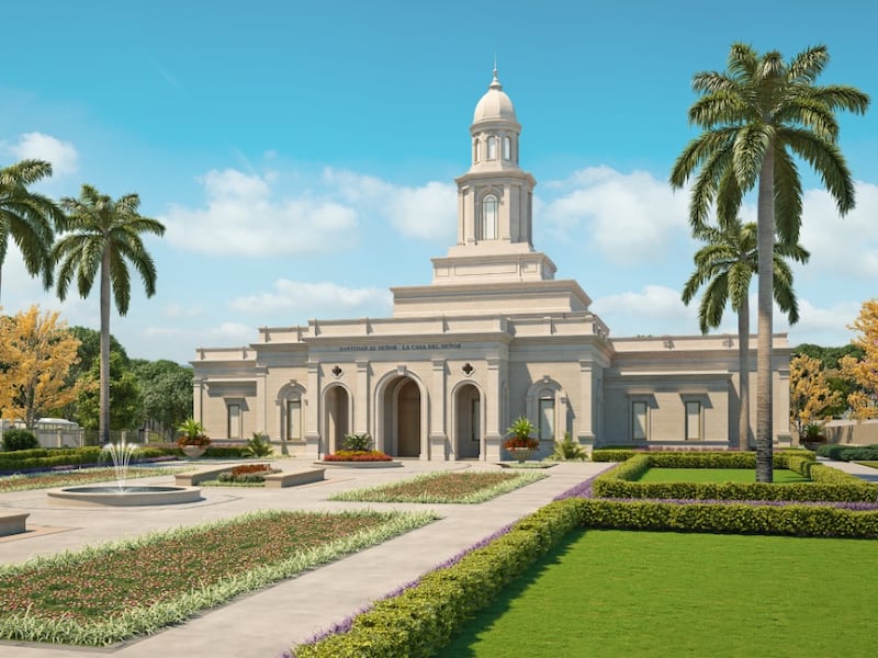 A rendering of the Managua Nicaragua Temple.