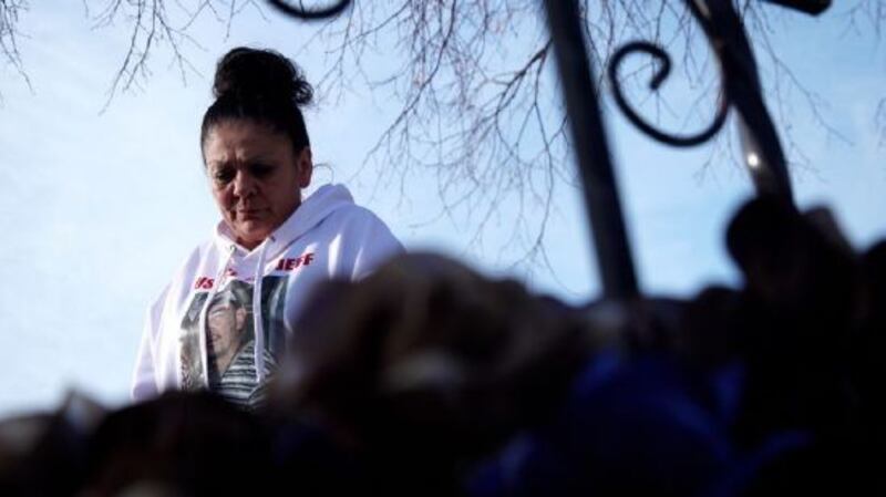 Jaunita Martinez visits the gravesite of her son, Jeffrey Vigil, who died while in the Utah State Prison. 