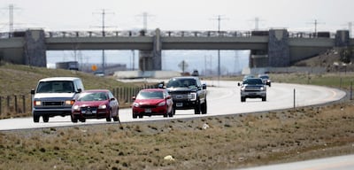 Traffic travels along the Legacy Parkway in Bountiful on Wednesday, March 20, 2019.
