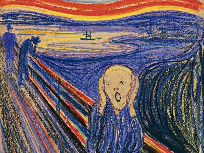 In this undated photo provided by Sotheby’s Auction House in New york, “The Scream,” Edvard Munch is shown. The 1895 pastel on board, arguably one of the art world's most recognizable images, sold Wednesday, May 2, 2012 for a record $119,922,500 by Sotheb